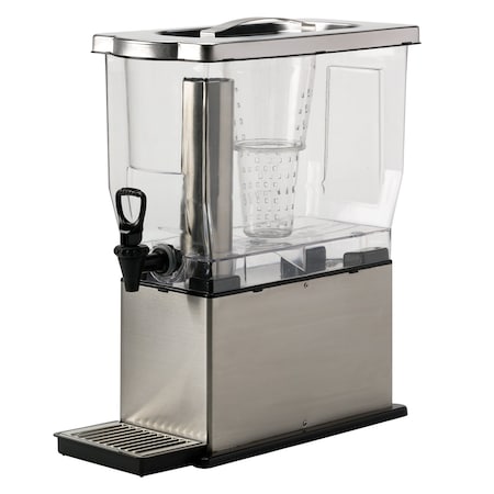 Service Ideas Cold Beverage Dispenser, Rectangular, 3 gallon, Silver CBDT3SS